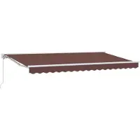 vidaXL Zonnescherm Frame Bruin 400 x 200 cm Polyester met PU-coating