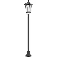 Outsunny -buitenlamppaal-ABS-15x15x127cm-Zwart