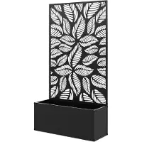 Outsunny -Multifunctioneel Tuinbed-Metaal-61x23x113cm-Zwart