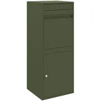 vidaXL Pakket Inwerpkoker met slot Olijfgroen 47,5 x 38 x 59 cm Staal