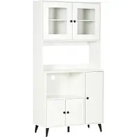 HOMCOM -Buffet met buffetkast - Spaanplaat - 90x40x180cm - Wit