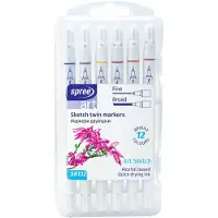 Koh i noor stiften set - 12 dubbel getopte alcohol markers kleuren.