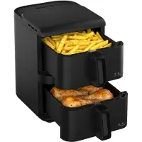 Heinner Dubbele Airfryer 10 L – Heteluchtfriteuse 2 Manden – 10 Programma’s – Smart & Dual Cooking – 2500 W – Digitale Bediening – Zwart