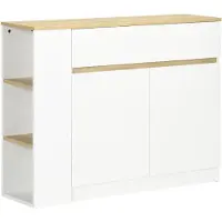 HOMCOM Buffetkast - Spaanplaat - 110x29,5x82cm - Wit