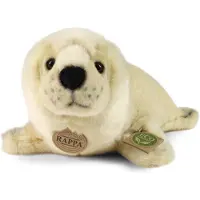Rappa ECO knuffel zeehond 32 cm - realistische knuffel van recyclede PET flessen - creme