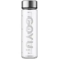 GOYU Glazen drinkfles 500 ml Glas Transparant - Waterfles - Glazen fles - Drinkfles glas - Bidon - Sportfles - RVS dop - Fles - Glas - Dop niet in de vaatwasser