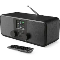 Majority Rotosck - Internetradio - DAB+/FM - Bluetooth - Dubbele Wekker - Podcastspeler - Zwart