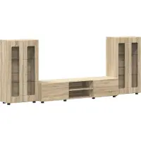 vidaXL Tv-meubelset FLORIN 3 st Sonoma Eik Bewerkt hout