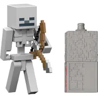 Mattel Minecraft Redstone Charged Skeleton Actiefiguur en Accessoireset