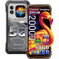Blackview XPLORE 1 Pro - Robuuste Smartphone - 5G - 48GB RAM - 512GB ROM - 6.78 inch - Robuuste Telefoon - Nachtzicht - Android 15 - NFC - GPS - Oranje