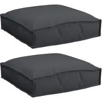 vidaXL Kussen 2 st Oxford Stof Zwart 40 x 40 x 8 cm