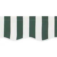 vidaXL vervangende markies volant Groen en Wit 580 x 20 cm Polyester