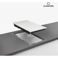 Klarstein PowerGlide inductiekookplaat - 2-zone inbouw inductiekookplaat, 3500 W boost, touchslider, timer, kinderslot, restwarmte-indicator, keramisch glas, 30 cm, wit