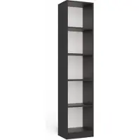 Topeshop R40 - Boekenkast - Antraciet - 5 planken - Smal ontwerp