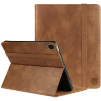 Rosso Element Hoes Geschikt voor Samsung Galaxy Tab A11 | Book Case | Volledige bescherming | Elastische band | Sleep/Wake functie | Met Penhouder | Verstelbare standaard | Bruin