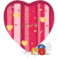 Lindt LINDOR Hart Blik gevuld met Chocolade Bonbons - Chocolade Cadeau - Melkchocolade, Witte Chocolade, Hazelnoot Chocolade & Pistache Chocolade - 450 gram - 36 bonbons - Kerstcadeau