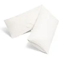 Yumeko Kussensloop Gewassen Percal Katoen 35x160 Wit - Eco, Bio & Fairtrade