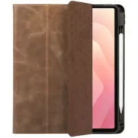 Rosso Elite Hoes Geschikt voor Samsung Galaxy Tab S11 - 2-in-1 Echt Leer Book Case en Back Cover - Magnetisch Uitneembaar Hoesje - Beschermhoes Bruin
