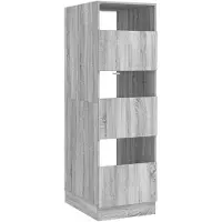 vidaXL Wasrek met opslag Grijs Sonoma 50 x 68 x 162 cm Bewerkt hout
