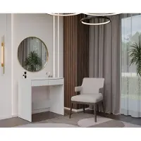 Marina MALWA MARINA - Bureau - Met 2 lades - Wit - Modern design