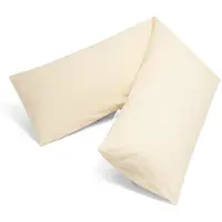 Yumeko Kussensloop Gewassen Percal Katoen 35x160 Geel - Eco, Bio & Fairtrade