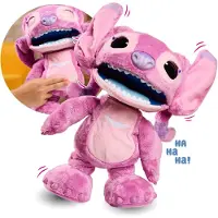 Just Play Disney Stitch - Ultimate Angel - Interactieve pluchen knuffel - Brabbelt zijn Angel taal, danst, zingt en beweegt