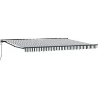 vidaXL Markiezkader, antraciet en wit, 450 x 300 cm