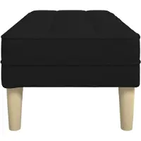 vidaXL Bank met kussen Zwart 113 x 57 x 39 cm Stof