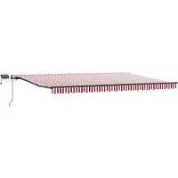 vidaXL Handmatige zonnetent met zonne-energie ledverlichting 5 x 3 m