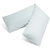 Yumeko Kussensloop Gewassen Percal Katoen 35x160 Blauw - Eco, Bio & Fairtrade