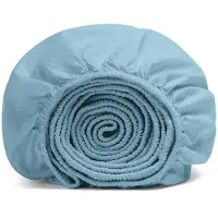 Yumeko Kinderhoeslaken Gewassen Percal Katoen 60x120 Blauw - Eco, Bio & Fairtrade