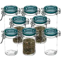 Secret De Gourmet Inmaakpot/voorraadpot - 20x stuks - 60 ml - glas met beugelsluiting - weckpot