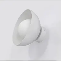 Emibig Wandlamp Bibi K1, dimbaar, alu / grijs / zink, Woon-/ Eetkamer, Glas, Modern, wandlamp