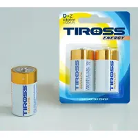 TIROSS - Alkalische Batterij - LR20 D - 2 Stuks - Blisterverpakking