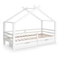 VitaliSpa Huisbed Luni Wit 200 x 90 cm Met twee uittrekbare opbergdozen, Model 57927