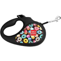 Collar Rollijn / Hondenlijn - Tape - Donuts - Maat: M - Lengte: 5 meter - Geschikt voor honden tot maximaal 25 kg.