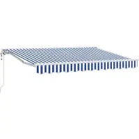 vidaXL Zonnescherm Frame Blauw en Wit 250 x 200 cm