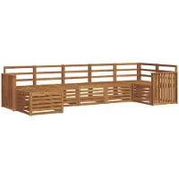 vidaXL Buiten bank set 7 st Naturel