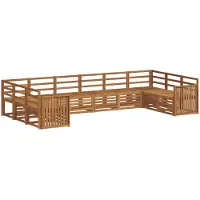 vidaXL Buiten bank set 10 st Naturel