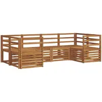 vidaXL Buiten bank set 6 st Naturel
