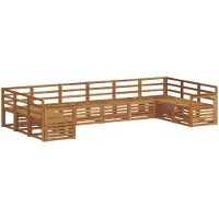 vidaXL Buiten bank set 10 st Naturel