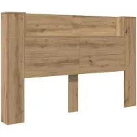 vidaXL Hoofdeinde Kast met LED Artisan Eik Bewerkt hout