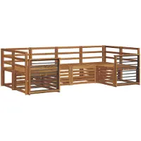 vidaXL Buiten bank set 6 st Naturel