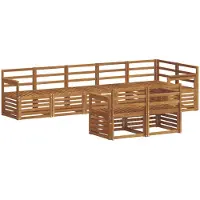 vidaXL Buiten bank set 8 st Naturel Polyester
