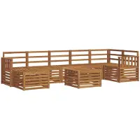vidaXL Buiten bank set 8 st Naturel