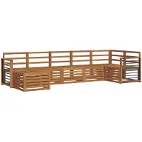 vidaXL Buiten bank set 7 st Naturel