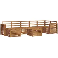 vidaXL Buiten bank set 8 st Naturel