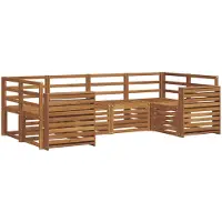 vidaXL Buiten bank set 6 st Naturel