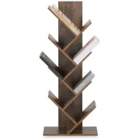 Idimex Vrijstaande boekenkast JULES in bruin. Vrijstaande boekenkast met 4 planken voor boeken en decoraties gemaakt van hoogwaardig spaanplaat - Hoofdafbeelding