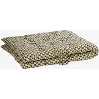 Madam Stoltz - Loungekussen 70x180 cm - Wit met bloemetjes - 100% katoen